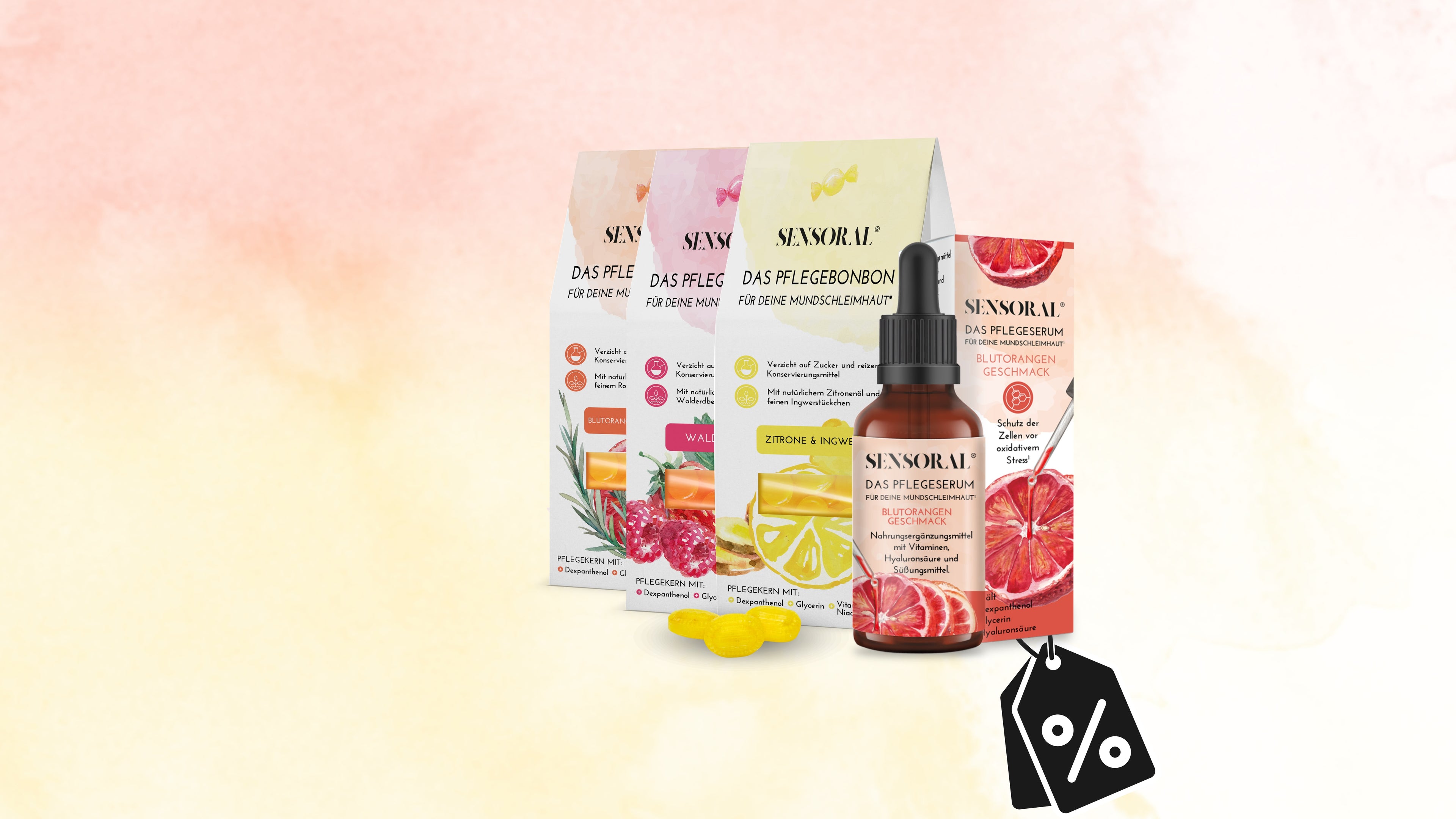 Teste alle Sensoral Produkte zum Sonderpreis: Pflegeserum und Pflegebonbons