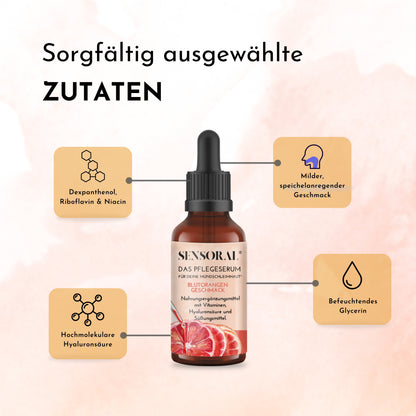 Befeuchtendes Glycerin, hochmolekulare Hyaluronsäure, Dexpanthenol, Niacin, Riboflavin. 