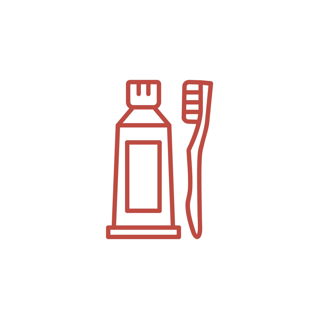 Nach dem Zähne putzen