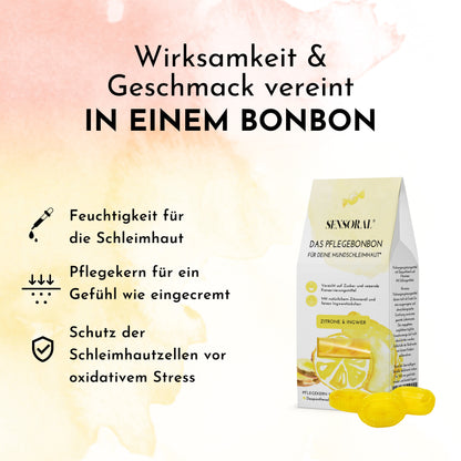 Feuchtigkeit für die Schleimhaut, ein Pflegekern für ein Gefühl wie eingecremt, Schutz der Schleimhautzellen vor oxidativem Stress
