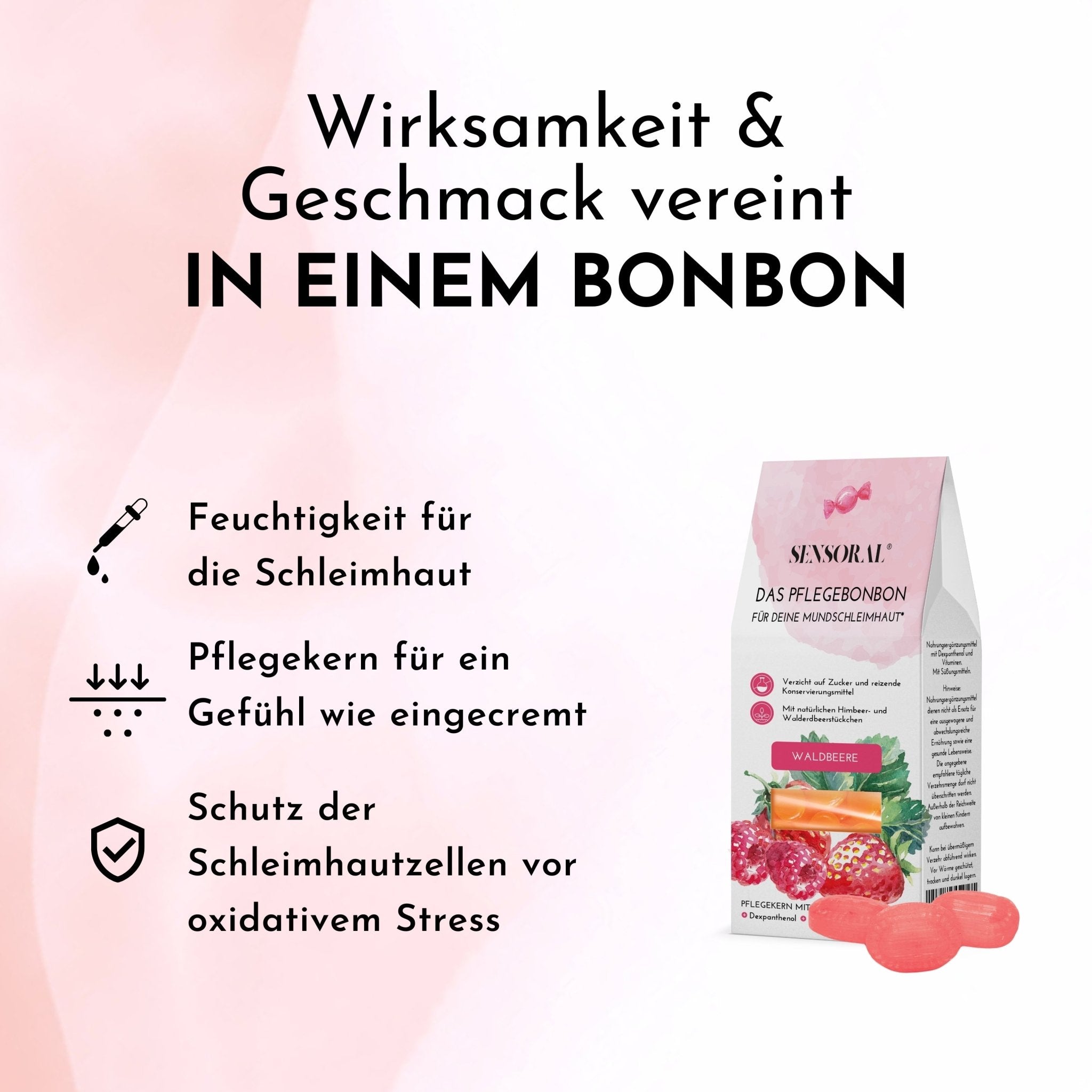 Feuchtigkeit für die Schleimhaut, ein Gefühl wie eingecremt, Schutz der Zellen vor oxidativem Stress